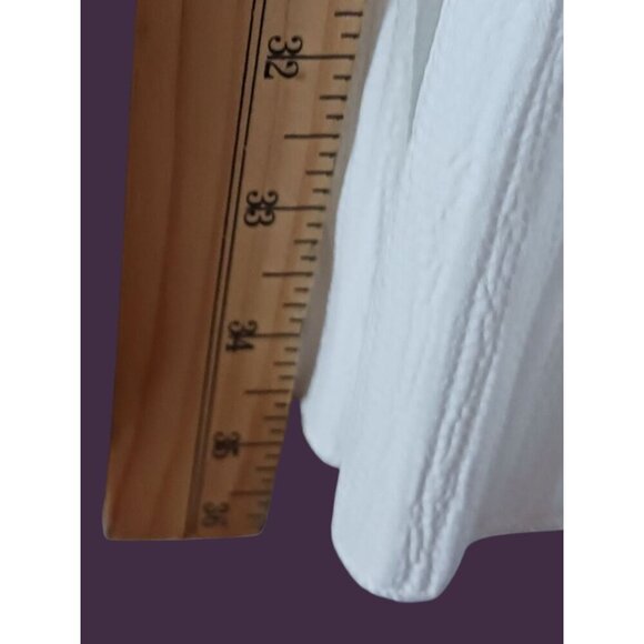 Sleeveless  Button-Down Mini Dress With Ruffle Casual Dress Fashion Size Large - Picture 6 of 9